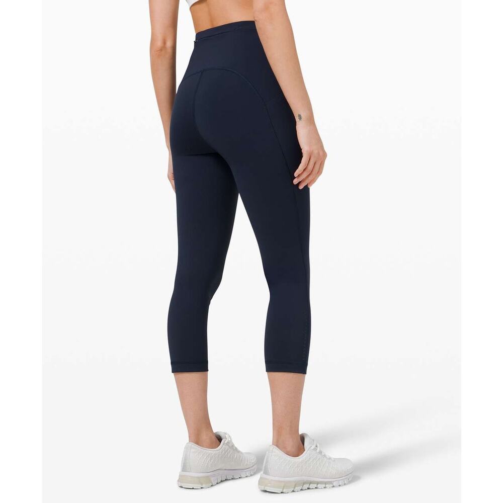 Lululemon (8) Navy Blue High Waist Swift Speed High-Rise Crop 21" Inseam Legging